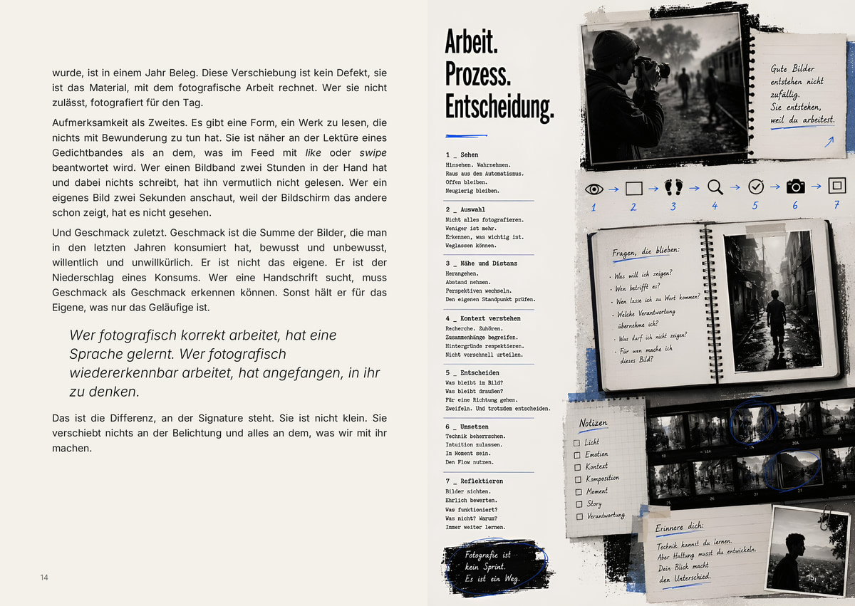 Innenseite 2 aus dem Signature Fieldbook, Beyond the Frame